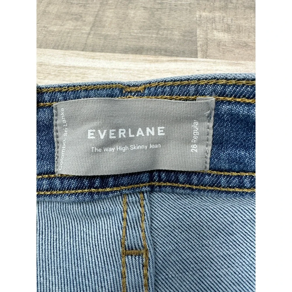 NWT Everlane The Way-High Skinny Jeans‎ Size 28 Regular Blue Stretch
